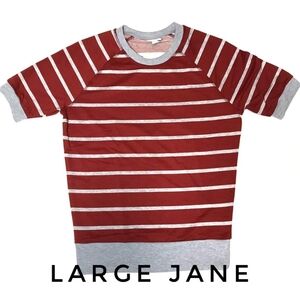 Stripe LuLaRoe Jane Short Sleeve Sweatshirt